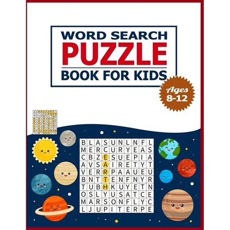 Word Search Puzzle Book For Kids Ages 8 12 50 Large Print Word Search