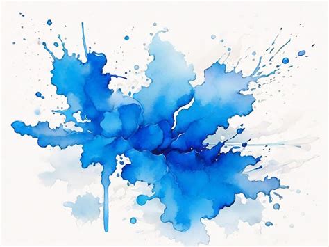 Premium Photo Blue Watercolor Splash Abstract Background