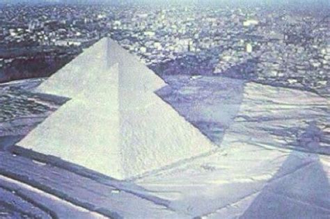Cairo Snow Is This Picture Of Snow Covered Pyramids Another Fake
