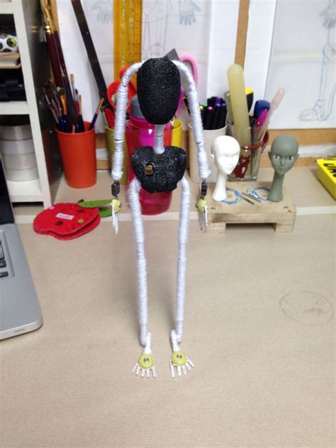 Nausicaas Armature Wrapped In Yarn So That It Has A Sewable Base