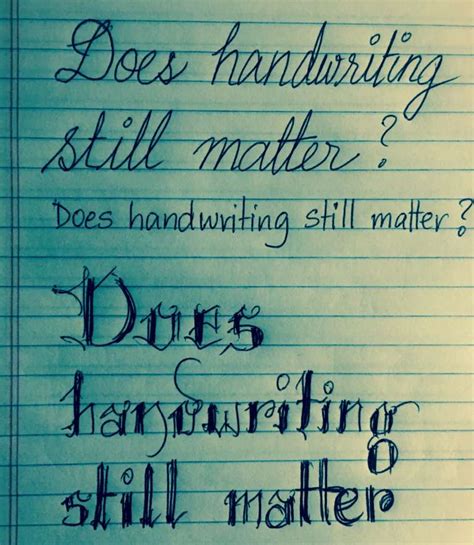 Does Handwriting Still Matter