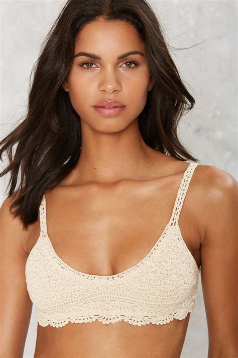 Go Your Own Crochet Bralette Shop Clothes At Nasty Gal White Lace Bralette Lace Halter