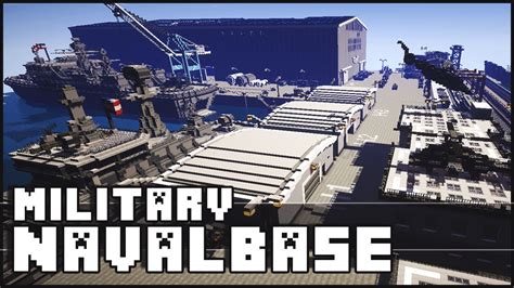 Minecraft Military Base Naval Base With Epic Secret Youtube