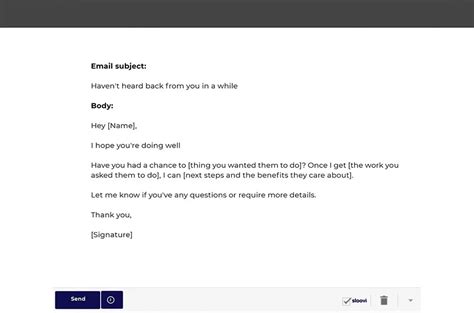 Follow Up Email Samples Follow Up Email Example