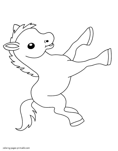 Animals Coloring For Preschoolers Foal Coloring Pages