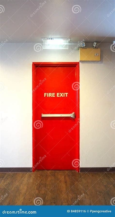 Emergency Fire Exit Door Stock Photo Image Of Fear 84859116
