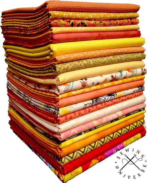 15x Fqs Assorted Yellow And Orange Quilting Fabric 100 Cotton 18 X