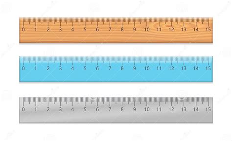 School Wooden Plastic Ruler With Centimeter Scale Stock Illustration