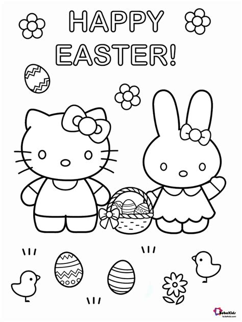Print easter coloring pages for free and color our easter coloring! Happy easter Hello kitty and easter bunny easter eggs ...