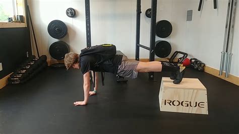 Weighted Feet Elevated Push Up Youtube