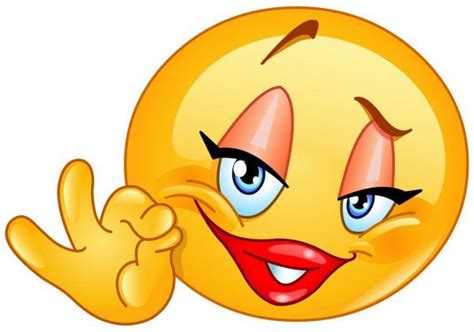 Okey emoticon feminino de sinal Ilustração de Stock Smiley Emoji Emoticon Emoji Free Emoji