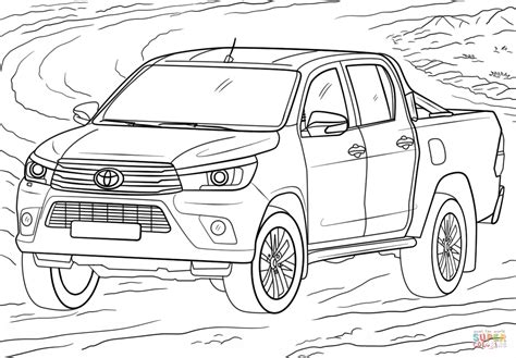 Toyota Hilux Coloring Page Free Printable Coloring Pages