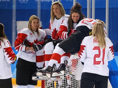all smiles for now as canadian women s hockey gets back to business at olympics women s hockey