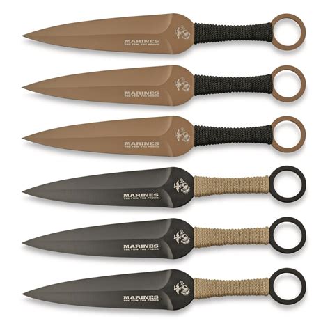 Us Marines By Mtech M T001 6cs Throwing Knife Set 726664 Tactical