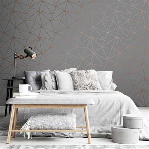 I Love Wallpaper Zara Shimmer Metallic Wallpaper Charcoal