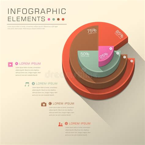 Abstract 3d Pie Chart Infographics Stock Vector Illustration Of Menu