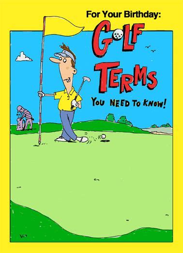 Funny Birthday Card Golfing Funny Golf Card Jokes Birthday Cards For