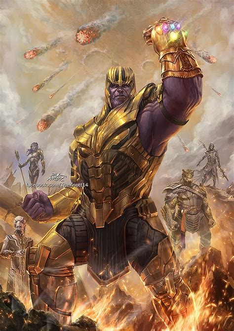 Thanos And The Black Order Fan Art By Theknott Thanos Marvel Marvel Villains Marvel Comics Art