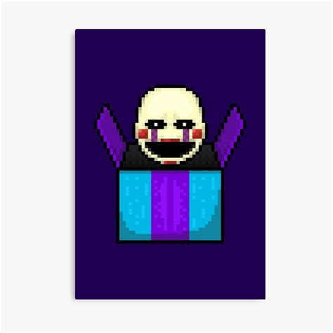Five Nights At Freddys 2 Pixel Art The Puppet In The Box Canvas