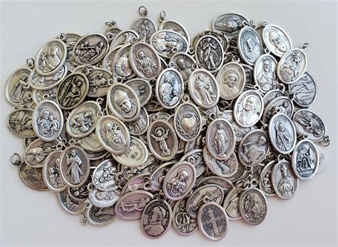 Lot Of 130 Different Catholic Religious Medals Many Rare Medals