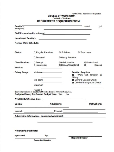 Recruitment Requisition Form Sample Template Vrogue