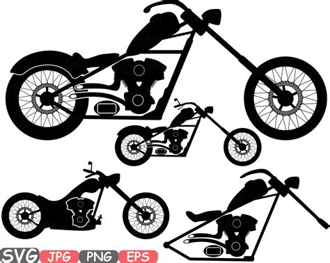 Choppers Monogram Motorbike Cutting Files Svg Motorcycle Svg Etsy