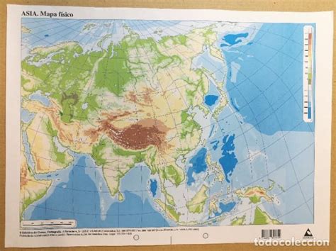 Mapa Mudo Asia Fisico Color Tamaño Folio Comprar Mapas Contemporáneos