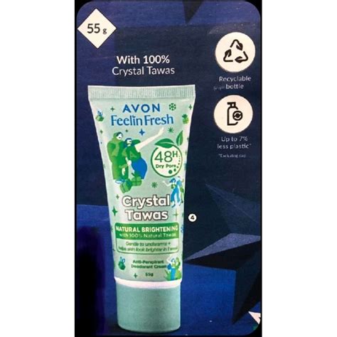 Avon Crystal Tawas Quelch Anti Perspirantdeodorant Cream 55 G Shopee