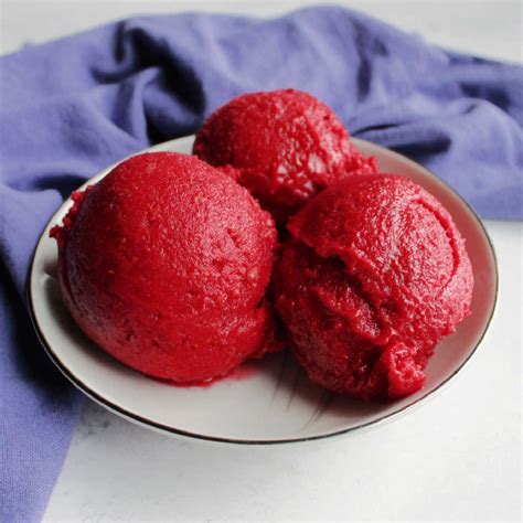 Raspberry Sorbet With Honey Cooking With Carlee