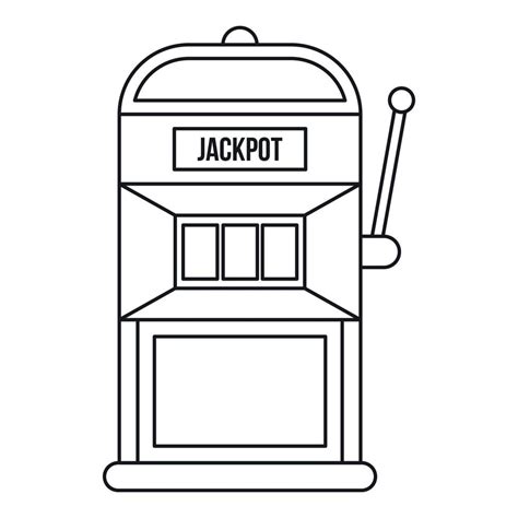 Slot Machine Icon Outline Style 14679874 Vector Art At Vecteezy