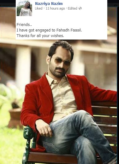 Malayalam actors fahad fazil and nazriya nasim tied the knot on thursday. Nazriya Fahad Fazil Engagement Comments in facebook-Fahad ...