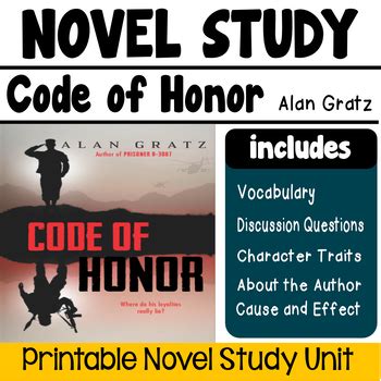 Code Of Honor By Alan Gratz Novel Study Complete By Gold Teaching Us