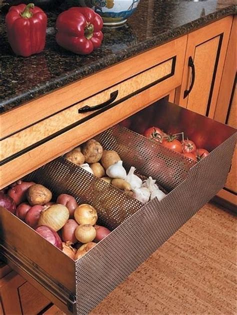 35 Brilliant Onion Storage For Your Kitchen Ideas 19 Vegetable Drawer