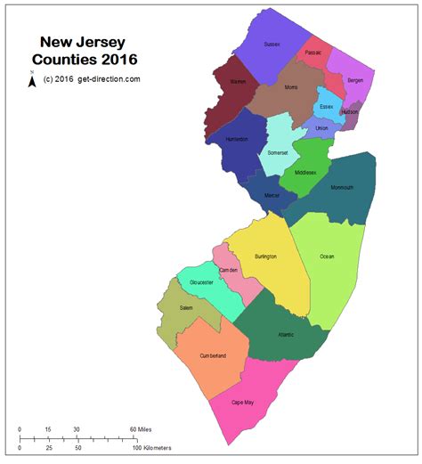 Map Of New Jersey Counties