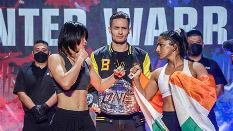 Watch Stamp Fairtex Defeats Indian Mma Star Ritu Phogat At One Women S Atomweight World Grand
