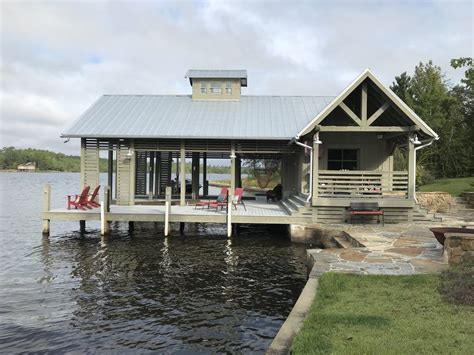 Pachuta Boathouse — Lake And Land Studio Lakefront Living Boathouse