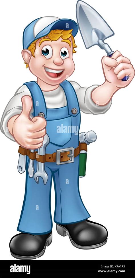 Cartoon Illustration Construction Worker Hi Res Stock Photography And