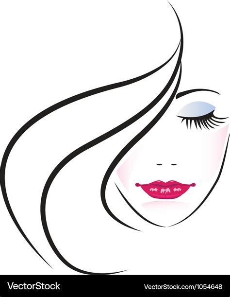 Face Of Pretty Woman Silhouette Royalty Free Vector Image