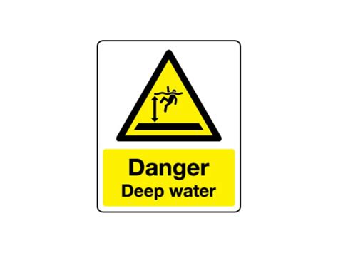 Danger Deep Water Sign Hazard Signs Safe Industrial