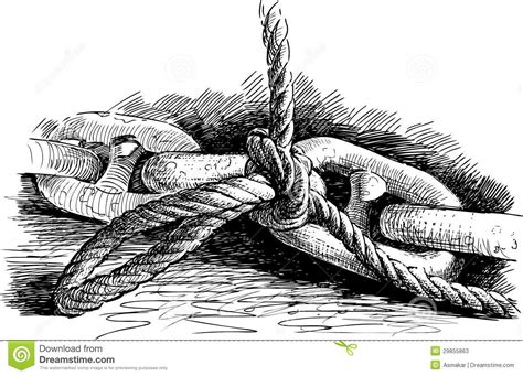 Anchor Chain And Rope Stock Image Image Of Isolated 29855863