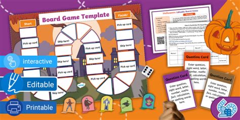 Halloween Printable Board Game Template Twinkl Board Games