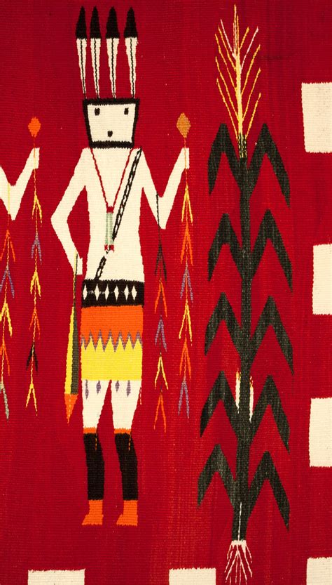 Arts Of The American West Navajo Pictorial Rug Yeibichai Dancers