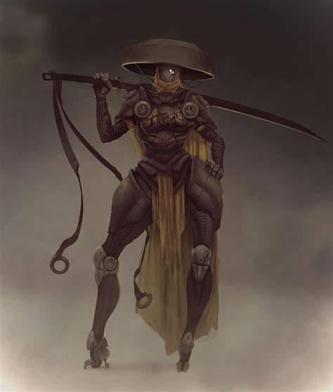 Warforged Samurai Kazumi Etsy Female Samurai Character Art