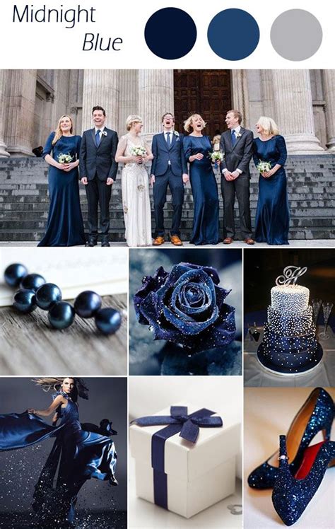 Midnight Blue Winter Wedding Colors 2015 Trends Wedding Winter Winter