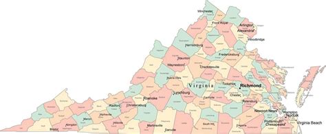 Virginia County Map