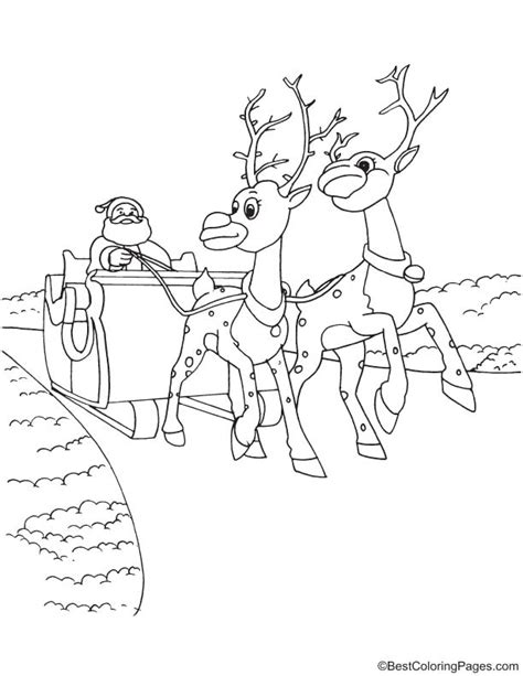He doesn't just have a merry christmas for us and gives us presents, santa claus brings us all together! Santa on sleigh coloring page | Download Free Santa on ...