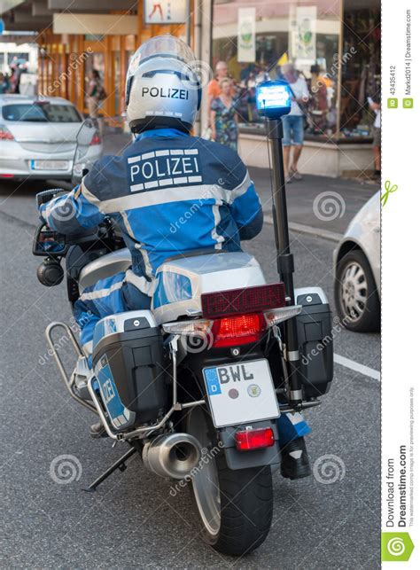 German Police Officer On Motorcycle Editorial Photography