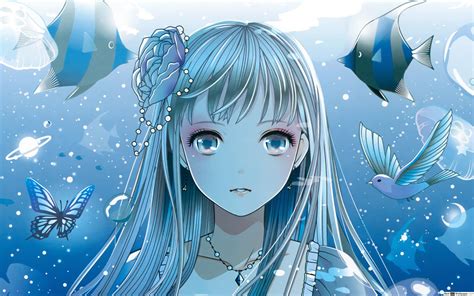 Anime Blue Girl Wallpapers Ntbeamng