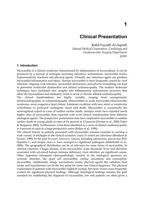 Pdf Clinical Presentation