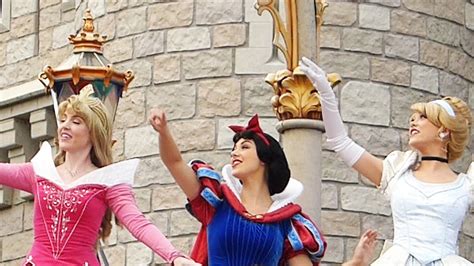 Disney Princesses At Disneyland Disney World Youtube